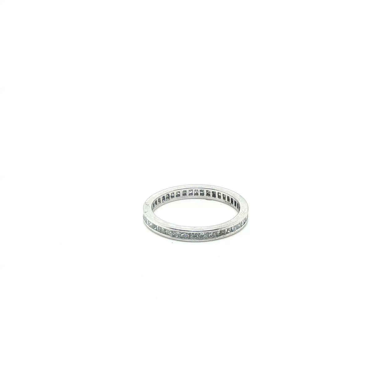Princess Cut Diamond Channel Set White Gold Eternity Ring