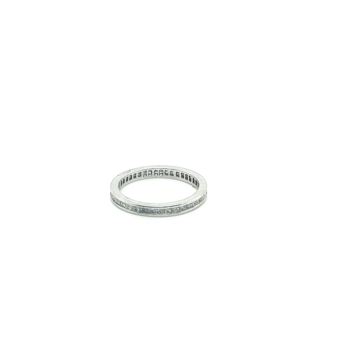 Princess Cut Diamond Channel Set White Gold Eternity Ring