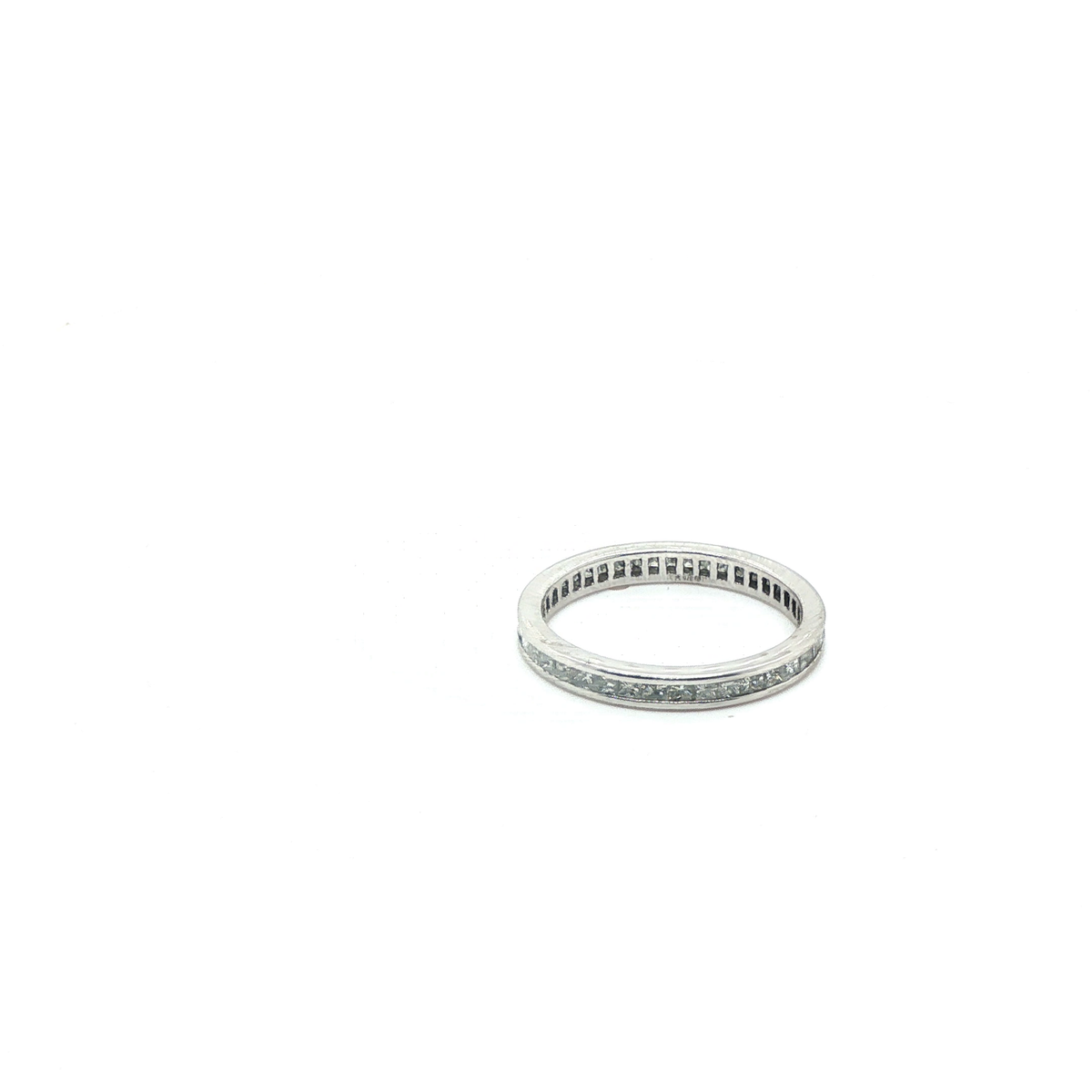 Princess Cut Diamond Channel Set White Gold Eternity Ring