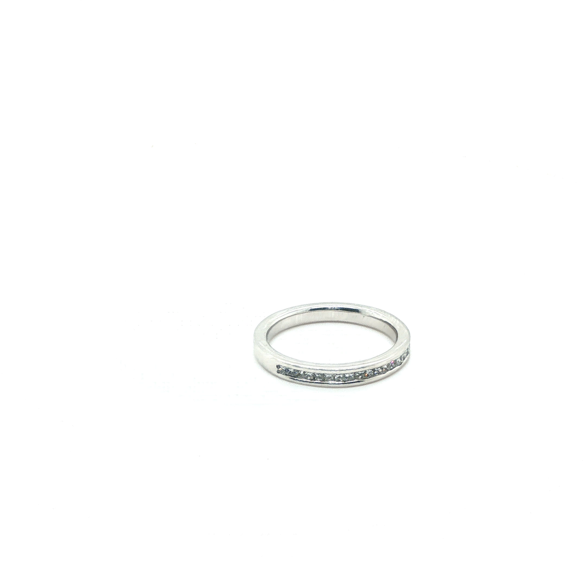 Round Brilliant Diamond White Gold Full Eternity Band