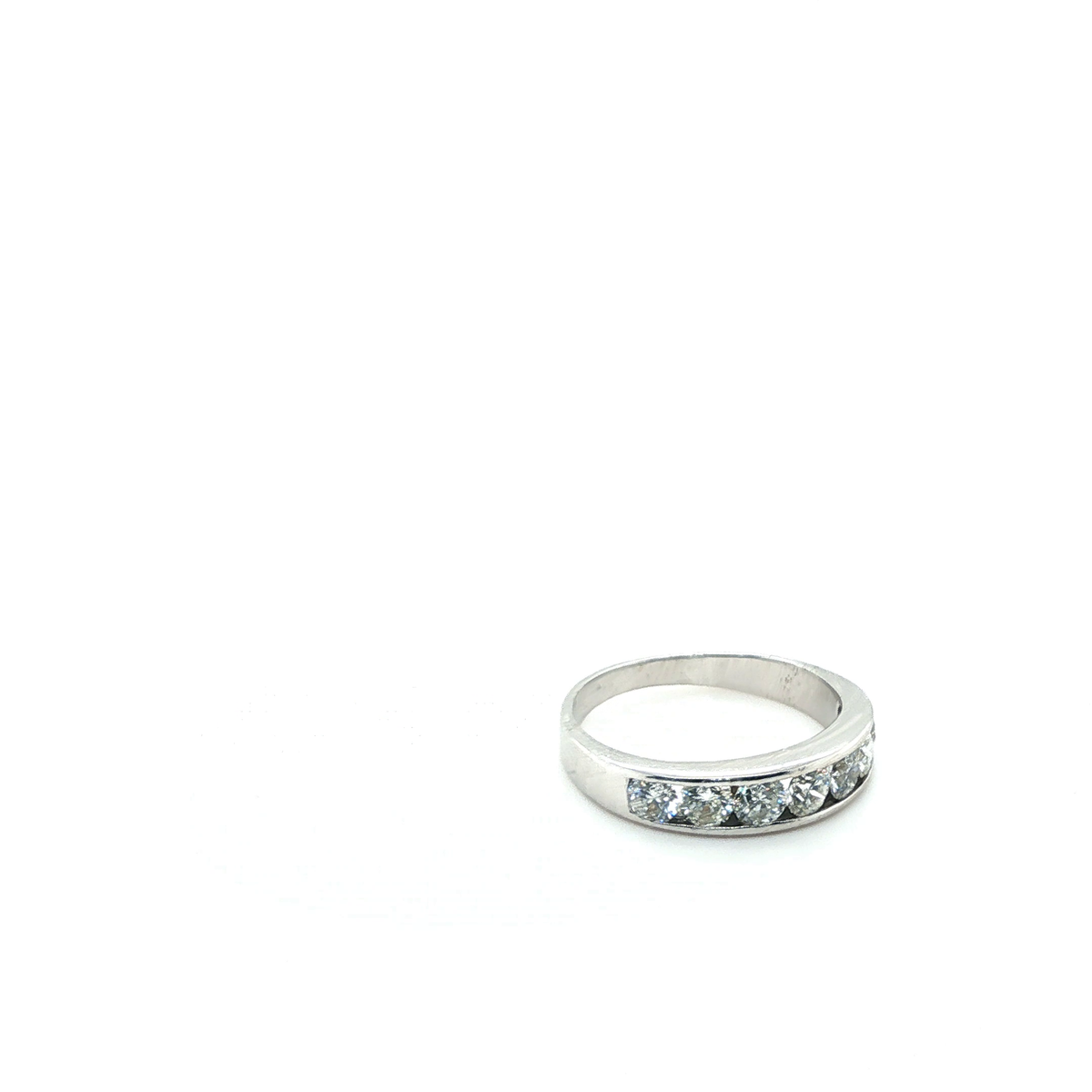 Classic Round Brilliant Cut Diamond Eternity Ring in White Gold