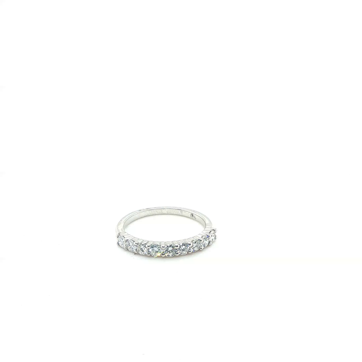 Round Brilliant Cut Diamond Full Eternity Ring in White Gold
