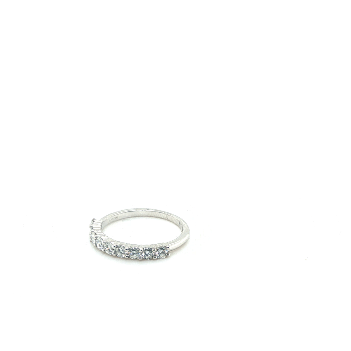Round Brilliant Cut Diamond Full Eternity Ring in White Gold