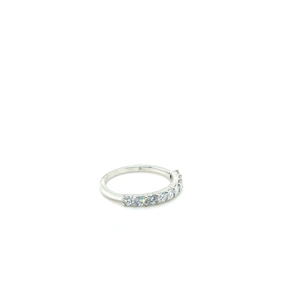 Round Brilliant Cut Diamond Full Eternity Ring in White Gold