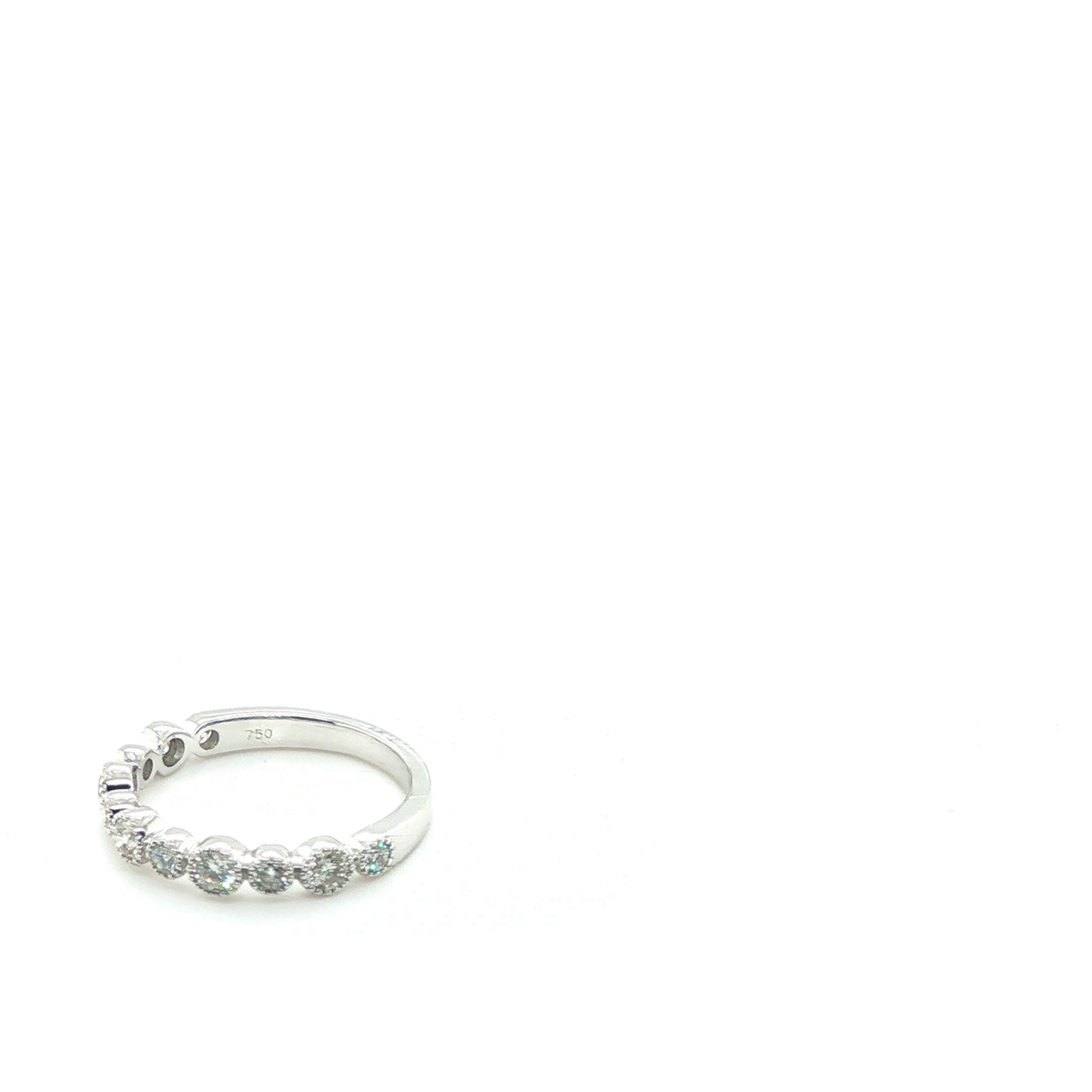 Round Brilliant Cut Diamond Full Eternity Ring in White Gold with Personalised Engraving