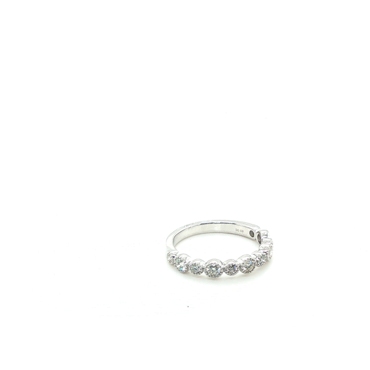 Round Brilliant Cut Diamond Full Eternity Ring in White Gold with Personalised Engraving