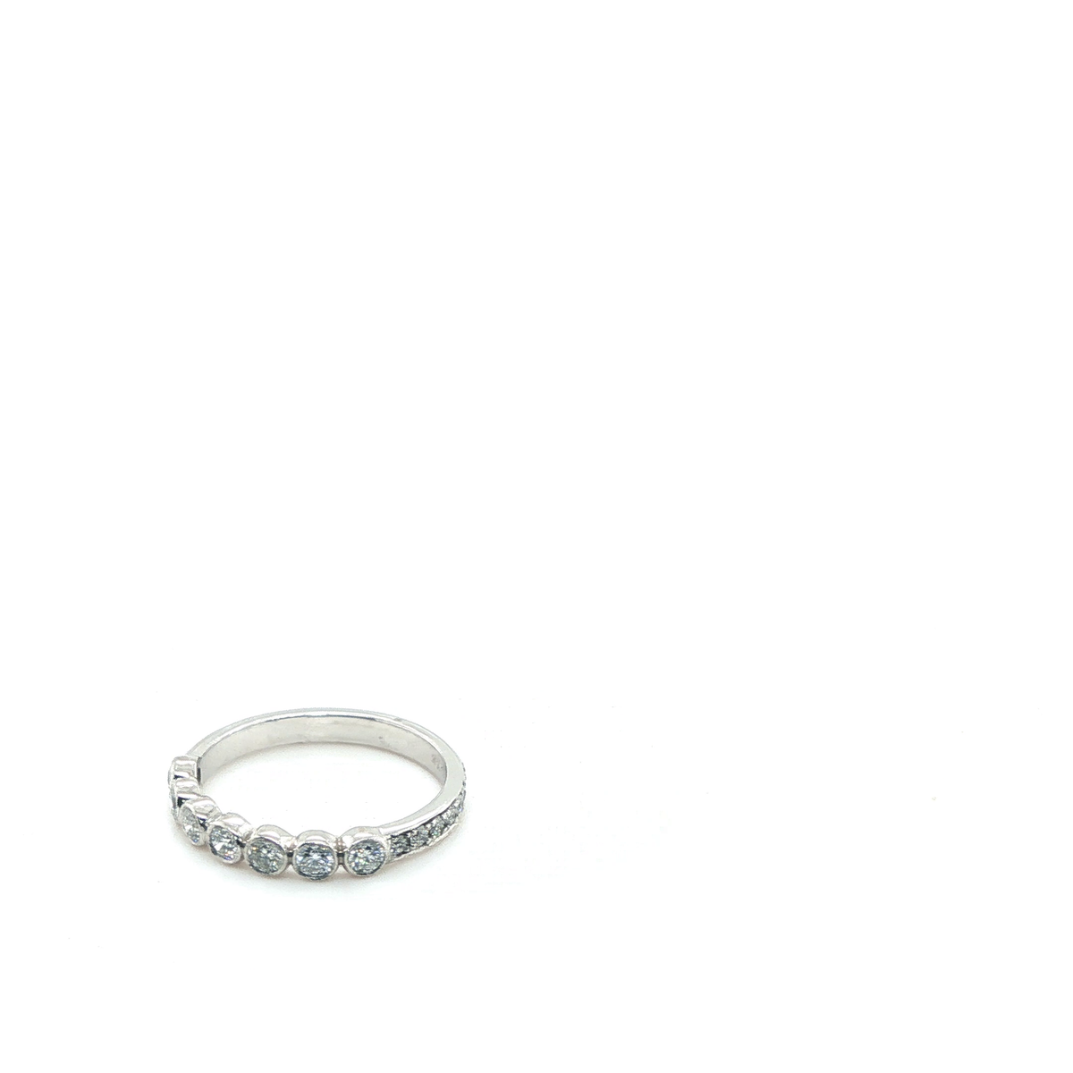 Classic Round Brilliant Diamond Eternity Band in Polished White Gold