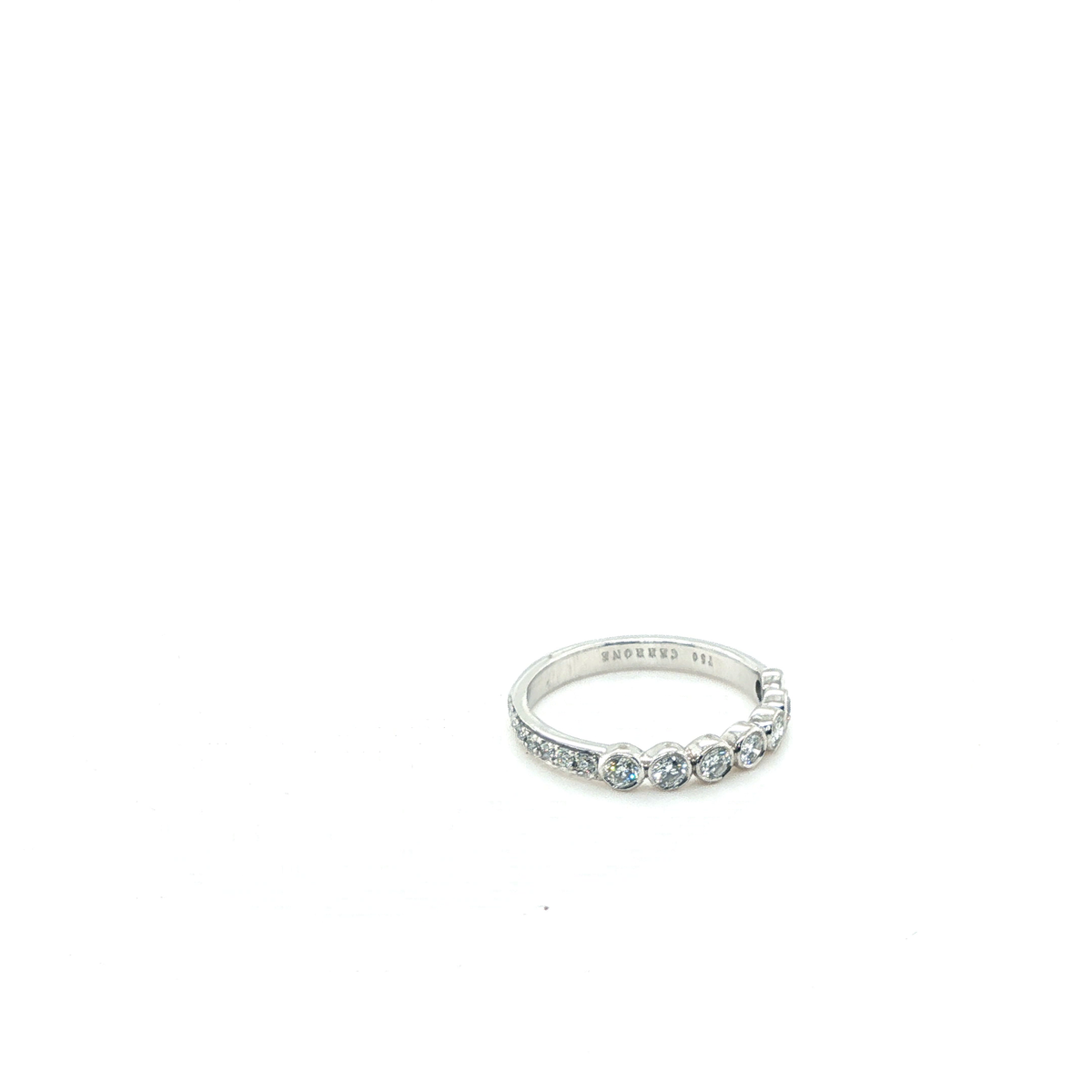 Classic Round Brilliant Diamond Eternity Band in Polished White Gold