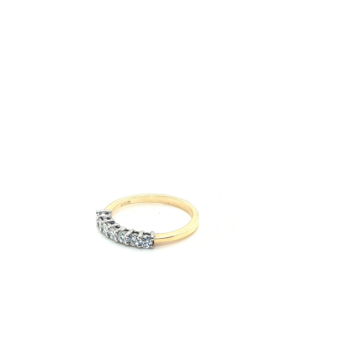 Classic Round Brilliant Diamond Eternity Ring in Yellow Gold