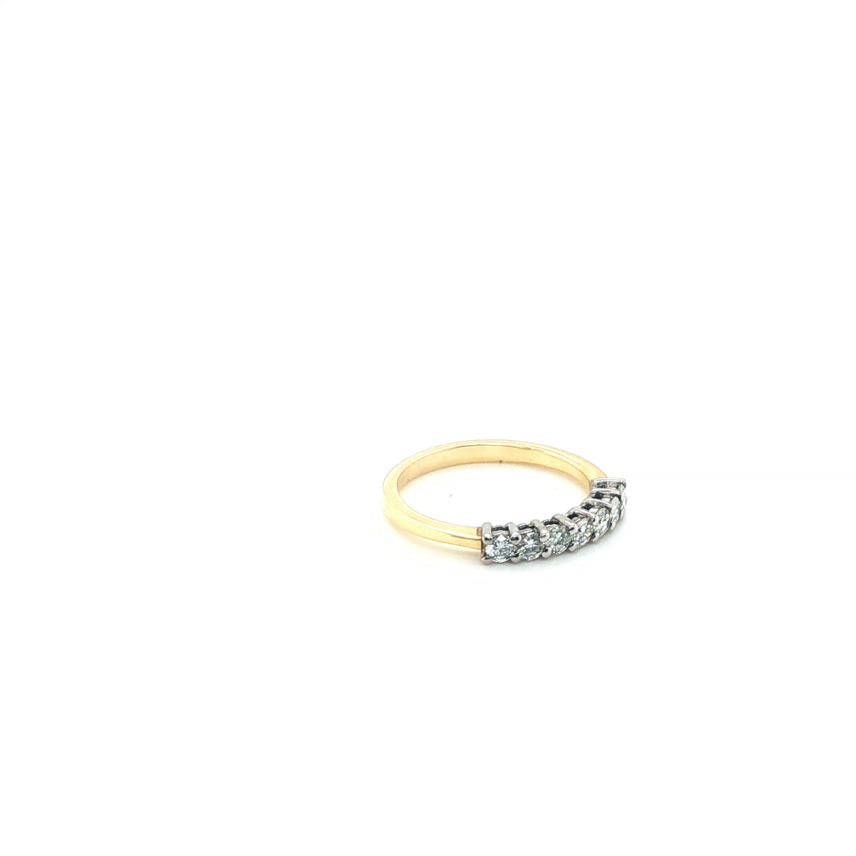 Classic Round Brilliant Diamond Eternity Ring in Yellow Gold