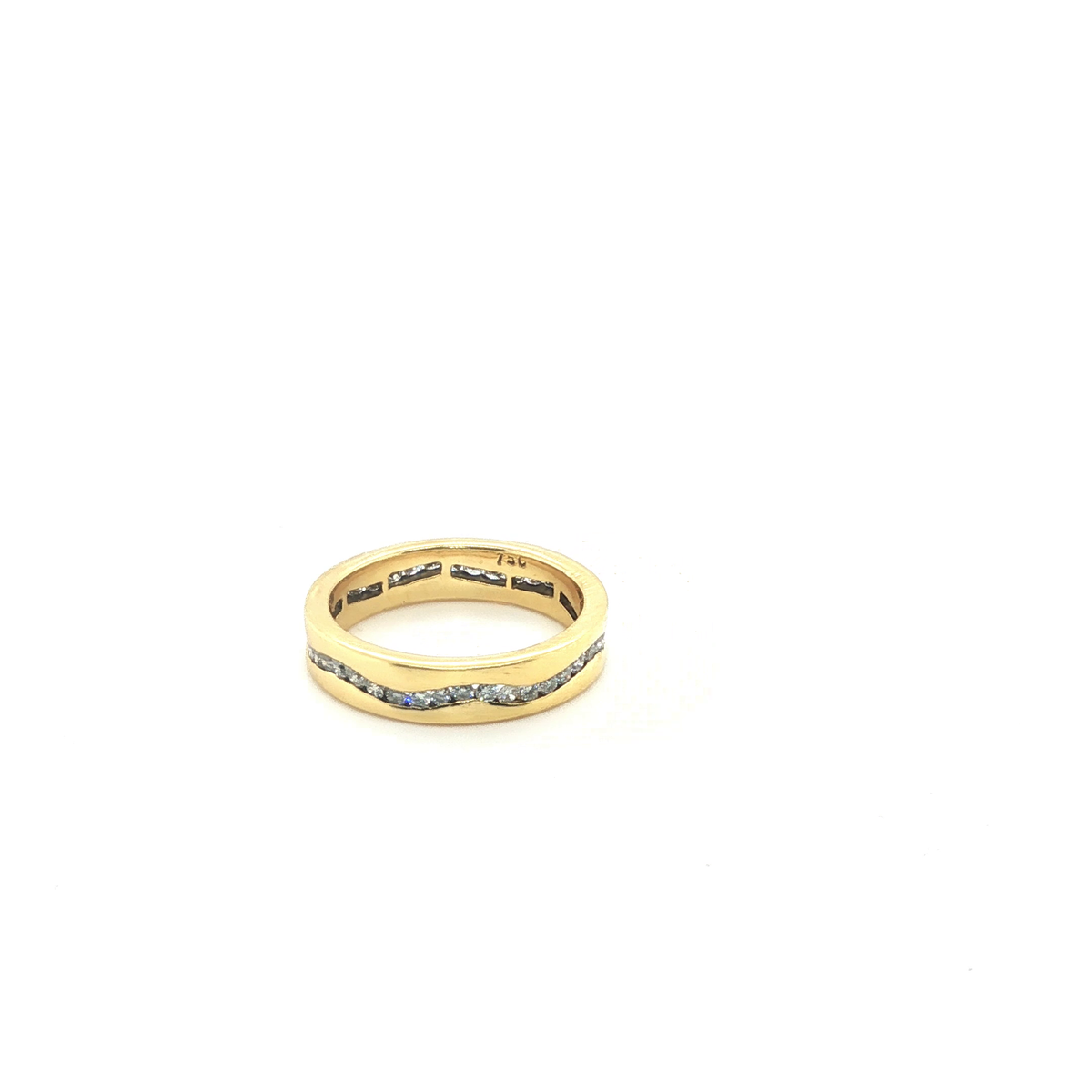 Classic Yellow Gold Round Brilliant Cut Diamond Eternity Ring