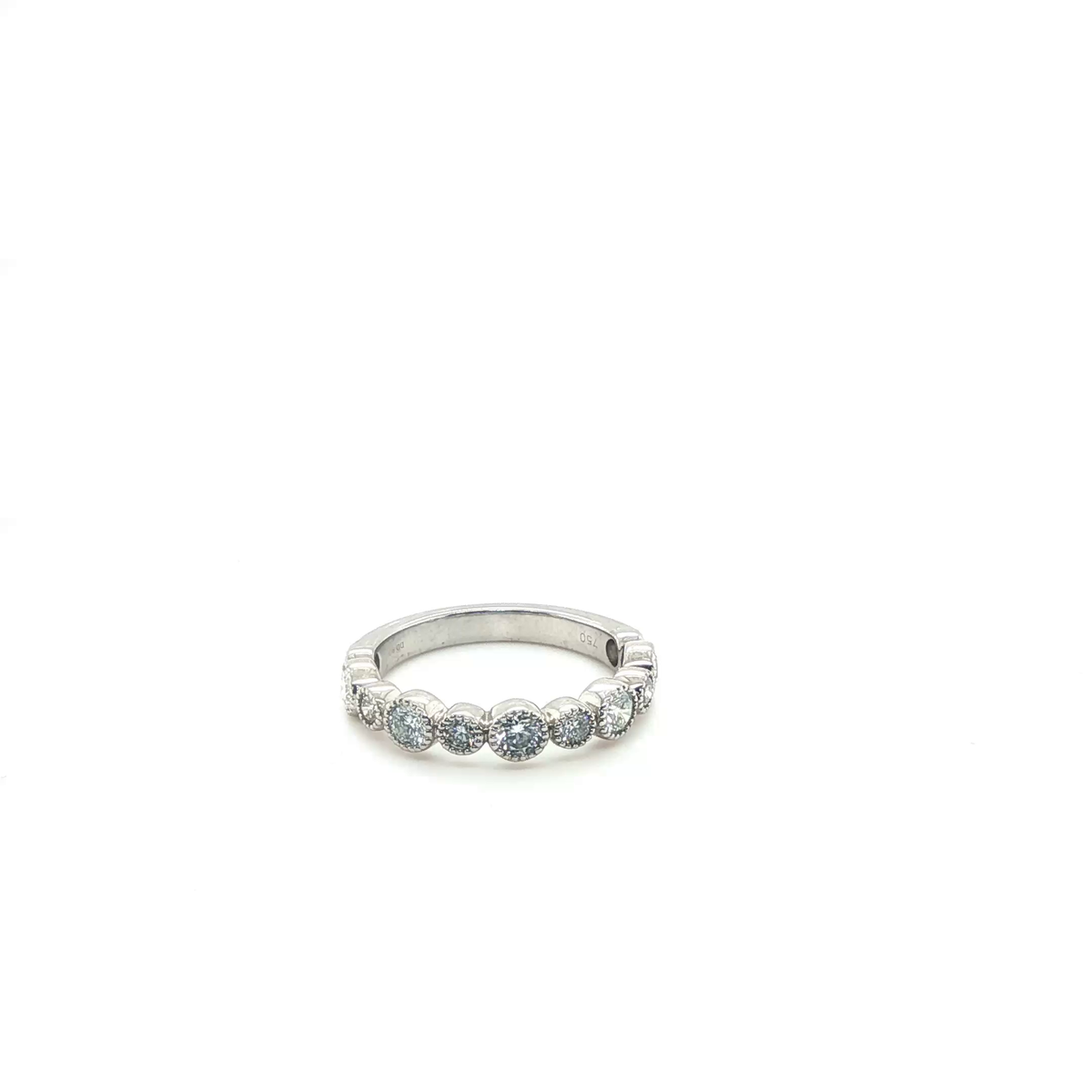 Classic Brilliant Cut Diamond White Gold Eternity Band