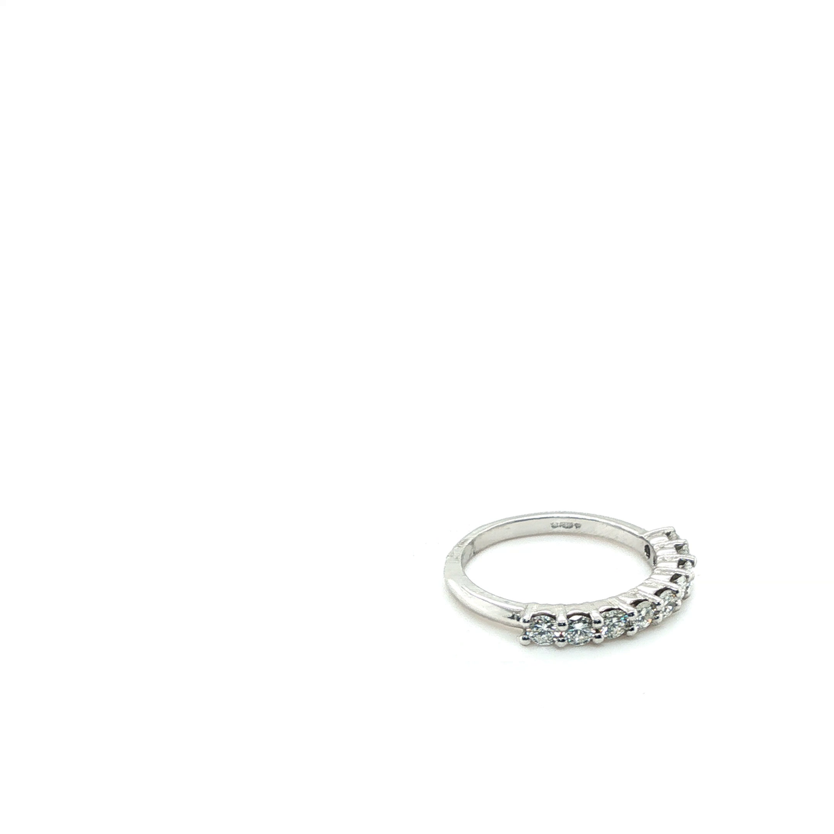 Round Brilliant Diamond Eternity Band in Polished White Gold