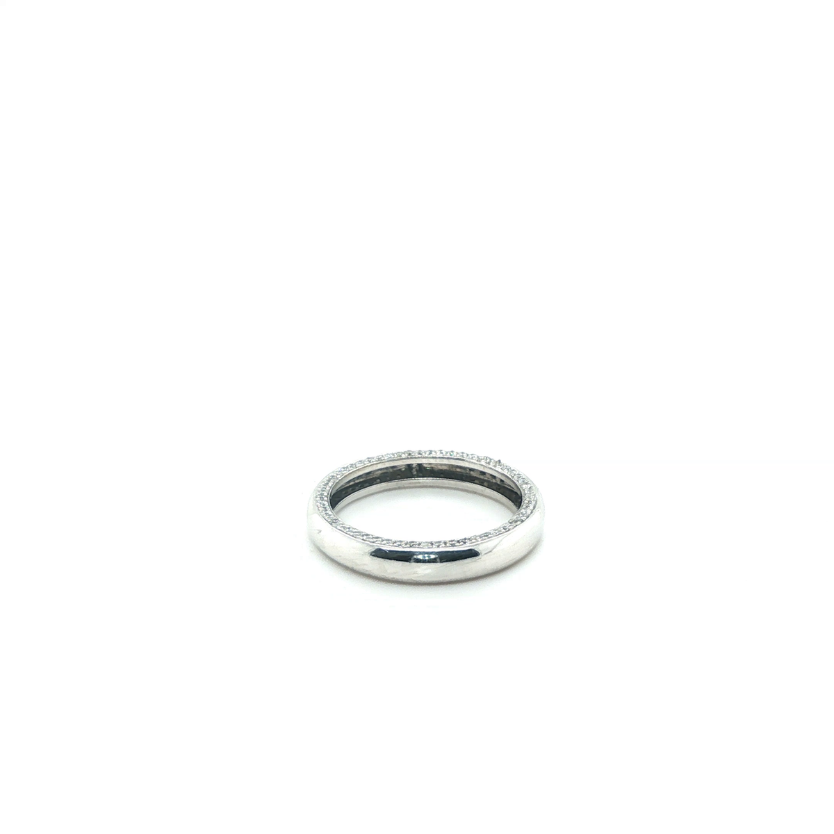 Round Brilliant Cut Diamond Full Eternity Ring in 18k White Gold