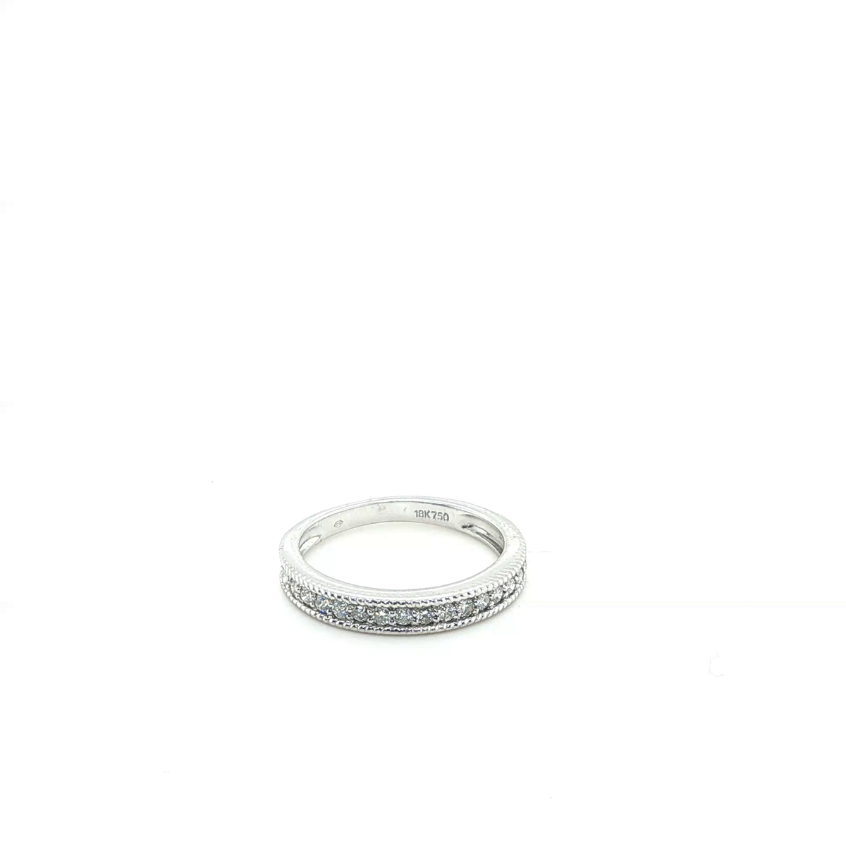 Round Brilliant Diamond Full Eternity Ring in Polished White Gold