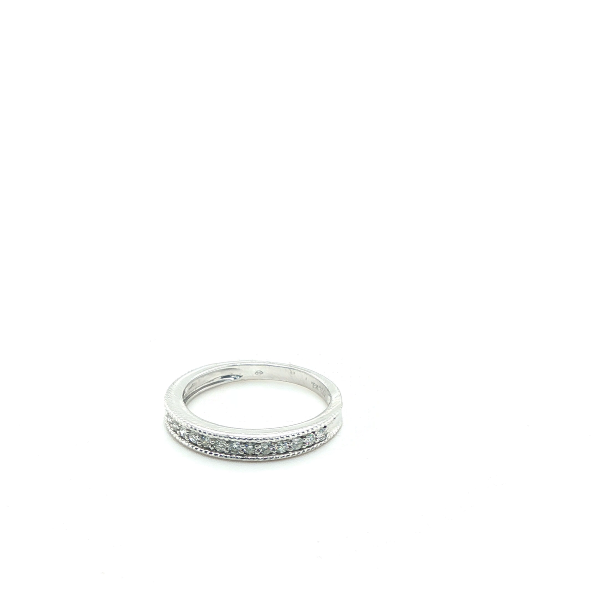 Round Brilliant Diamond Full Eternity Ring in Polished White Gold