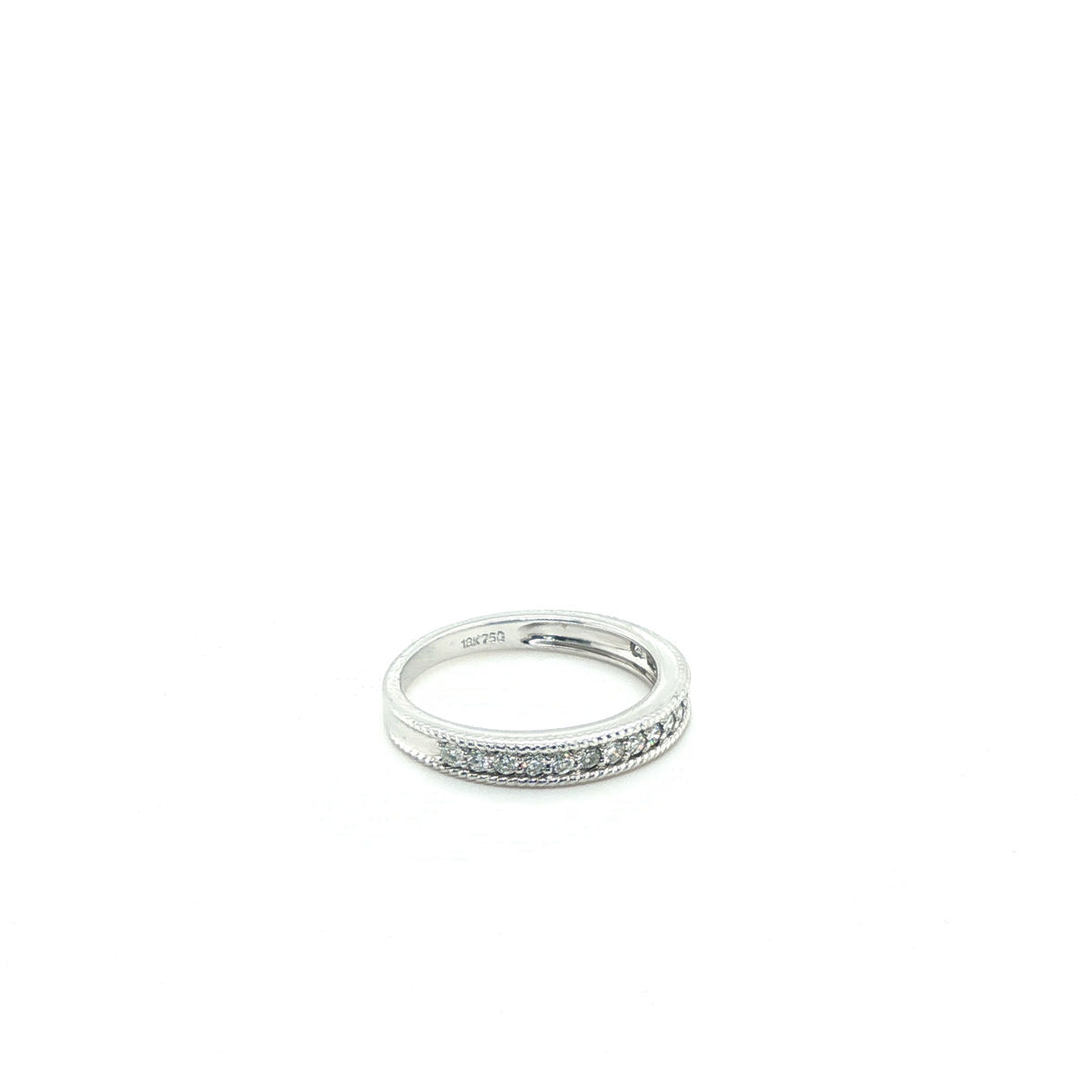 Round Brilliant Diamond Full Eternity Ring in Polished White Gold