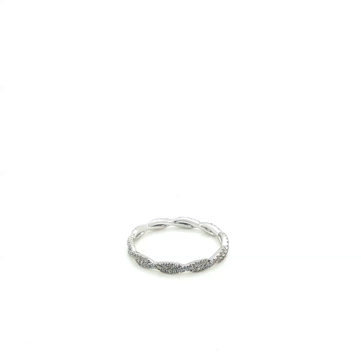 Classic Round Brilliant Cut Diamond Eternity Ring in White Gold