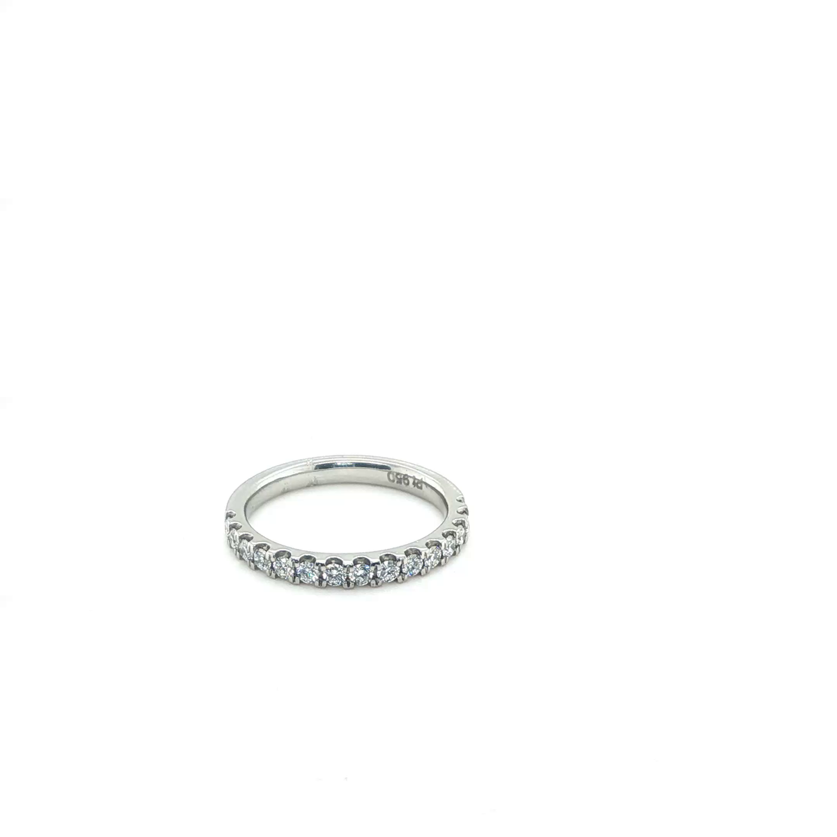 Classic Round Brilliant Diamond Full Eternity Ring in Polished Platinum