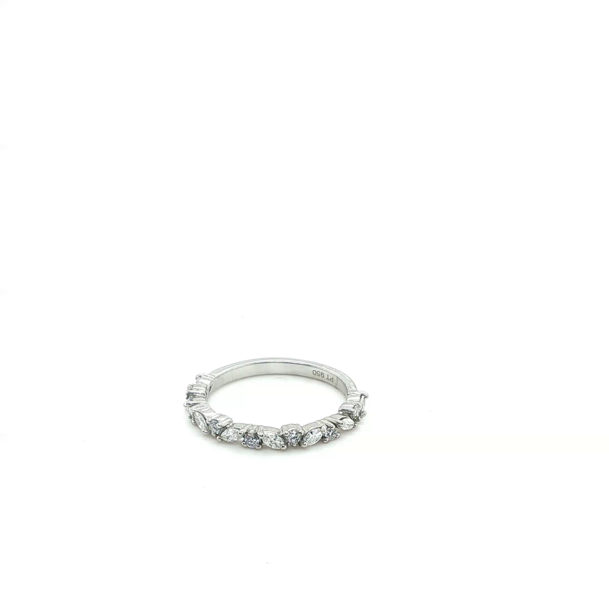 Marquise Cut Brilliant Diamond Eternity Ring in Polished Platinum