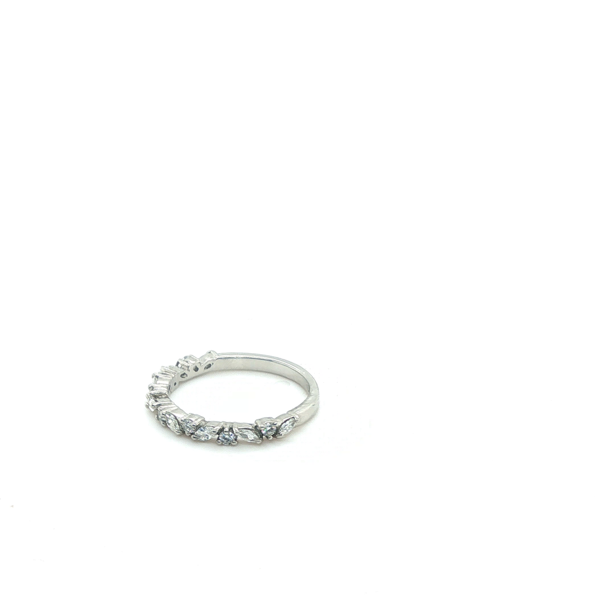 Marquise Cut Brilliant Diamond Eternity Ring in Polished Platinum
