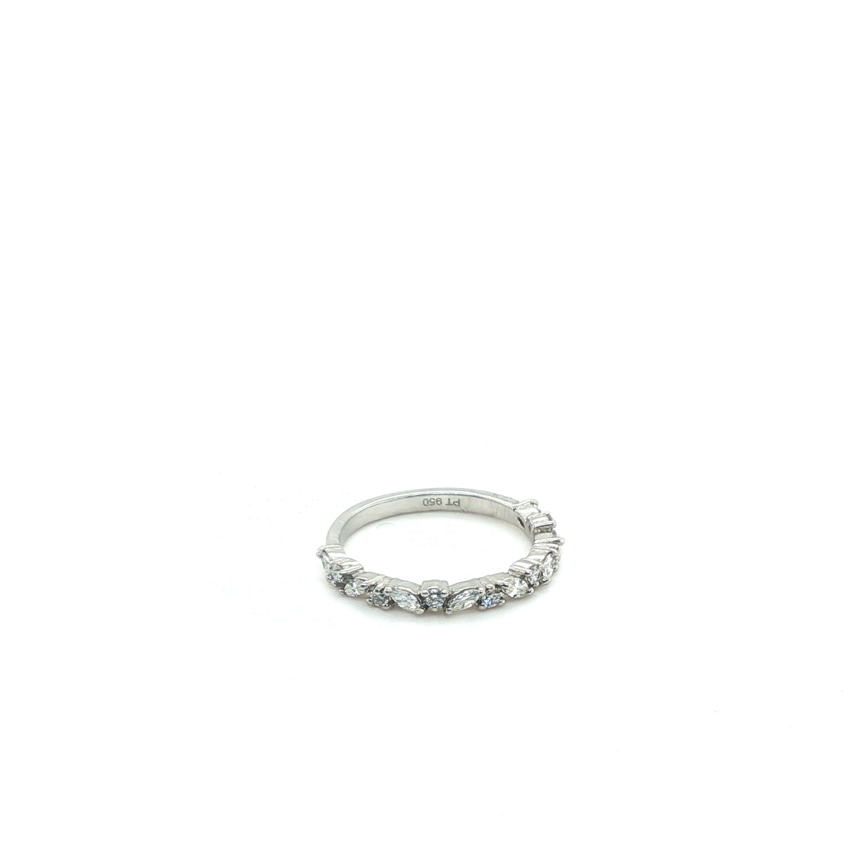 Marquise Cut Brilliant Diamond Eternity Ring in Polished Platinum