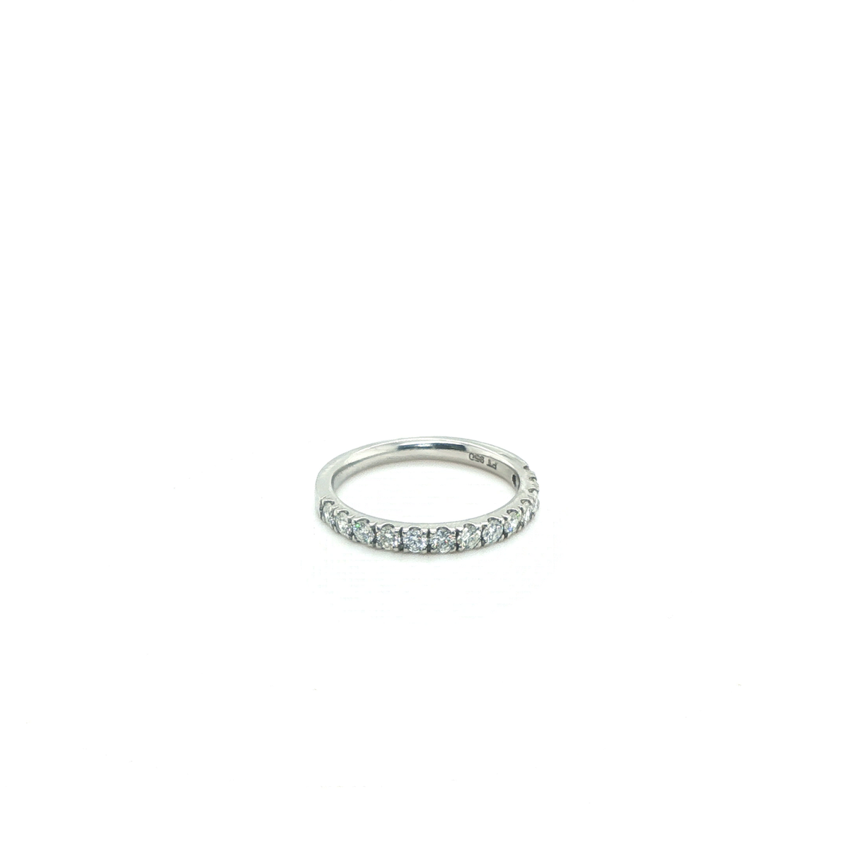 Round Brilliant Diamond Eternity Ring in High-Polish Platinum