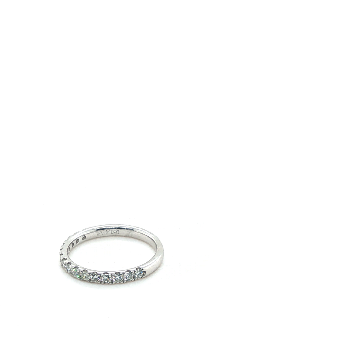 Round Brilliant Diamond Eternity Band in Polished White Gold