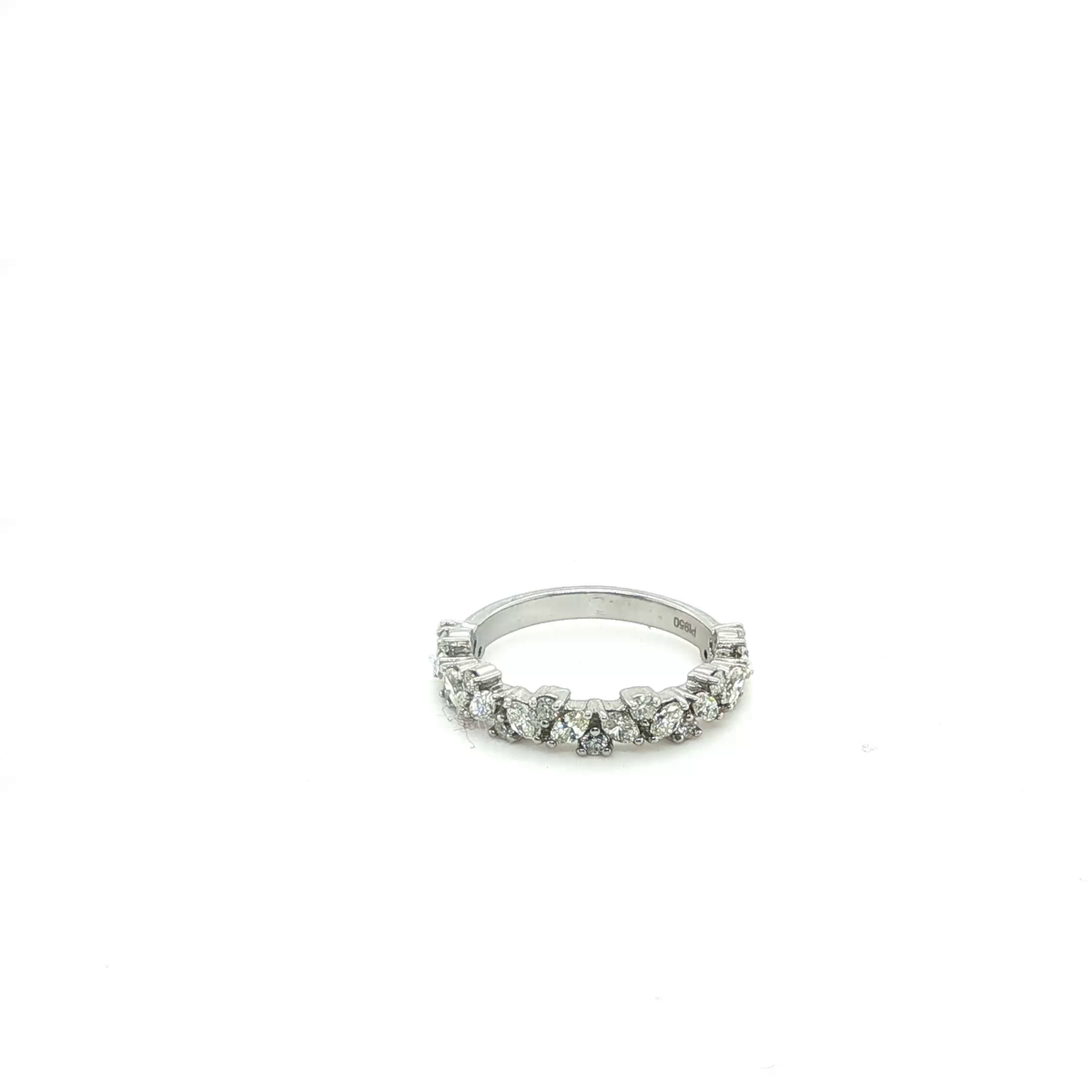 Round Brilliant and Marquise Diamond Eternity Ring in 18ct White Gold