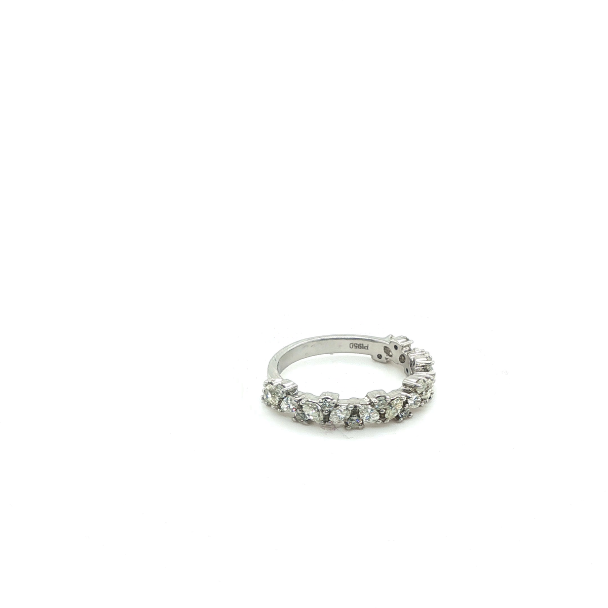 Round Brilliant and Marquise Diamond Eternity Ring in 18ct White Gold