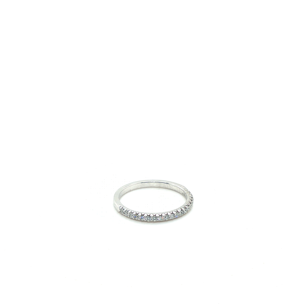 Round Brilliant Cut Diamond Full Eternity Ring in Polished White Gold