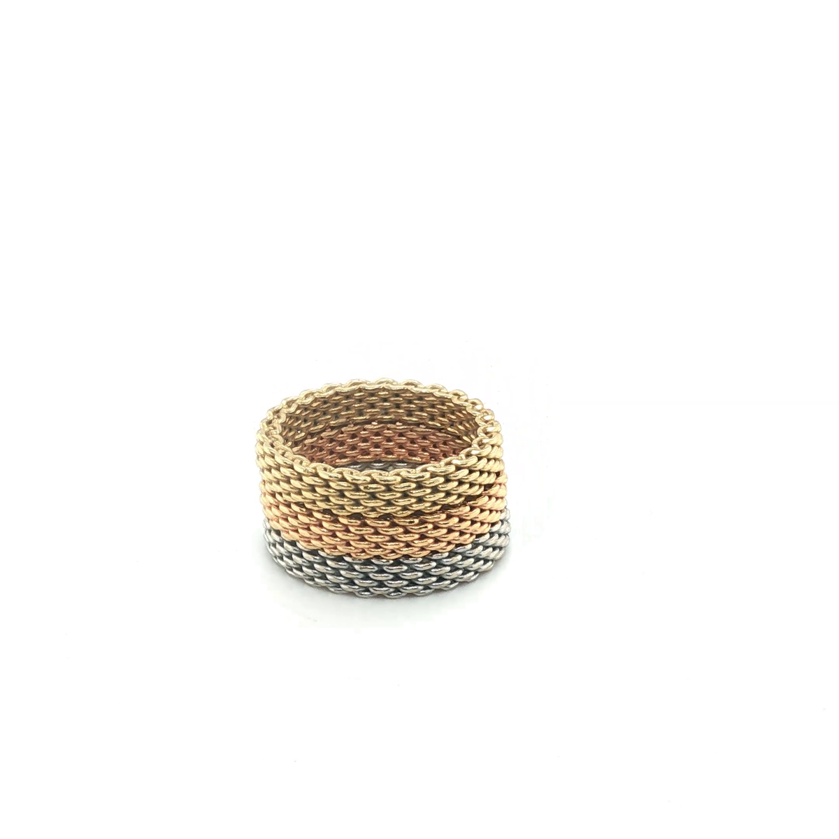 Minimalist Stackable Yellow Gold Triple Band Ring Set