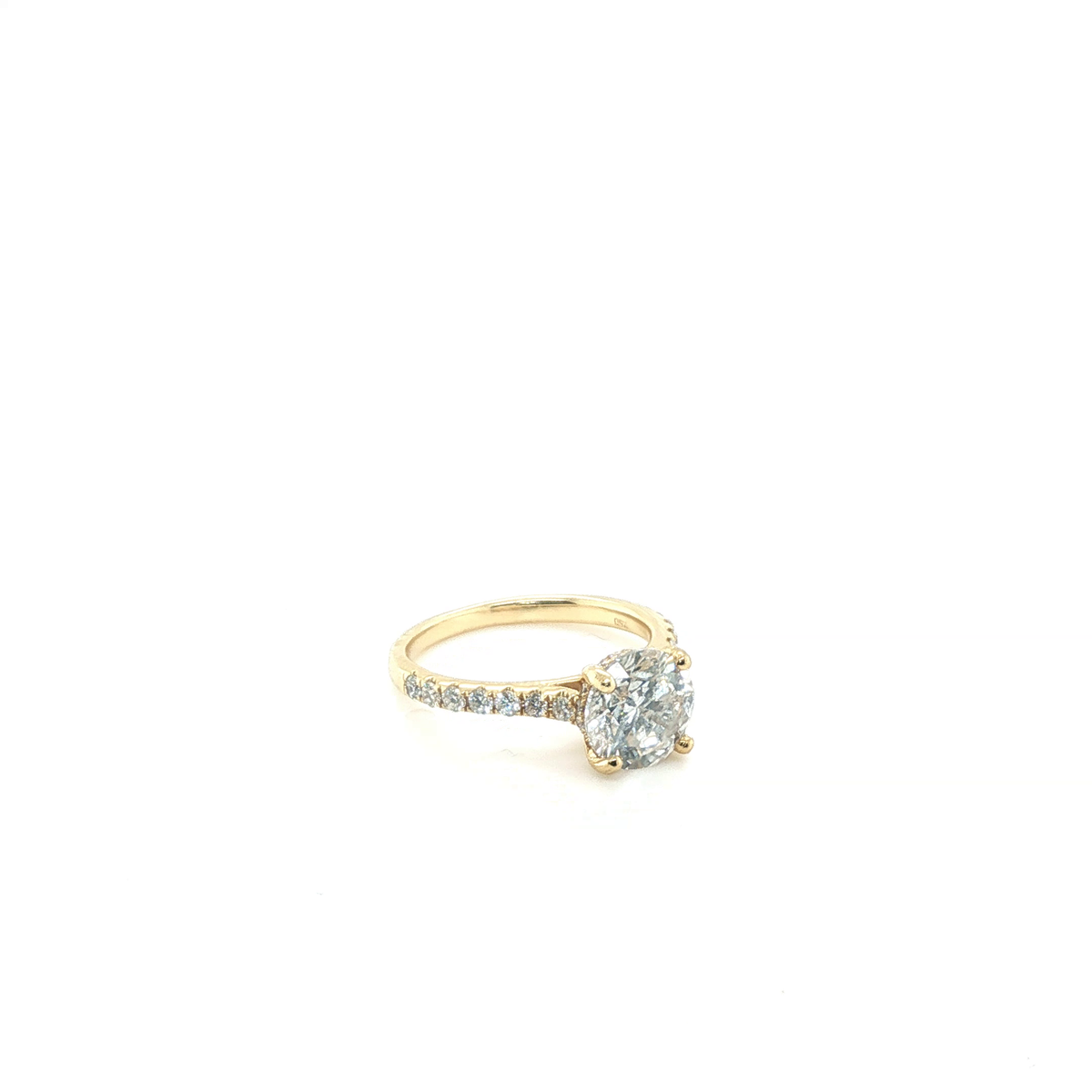Round Brilliant Diamond Engagement Ring in 18k Yellow Gold