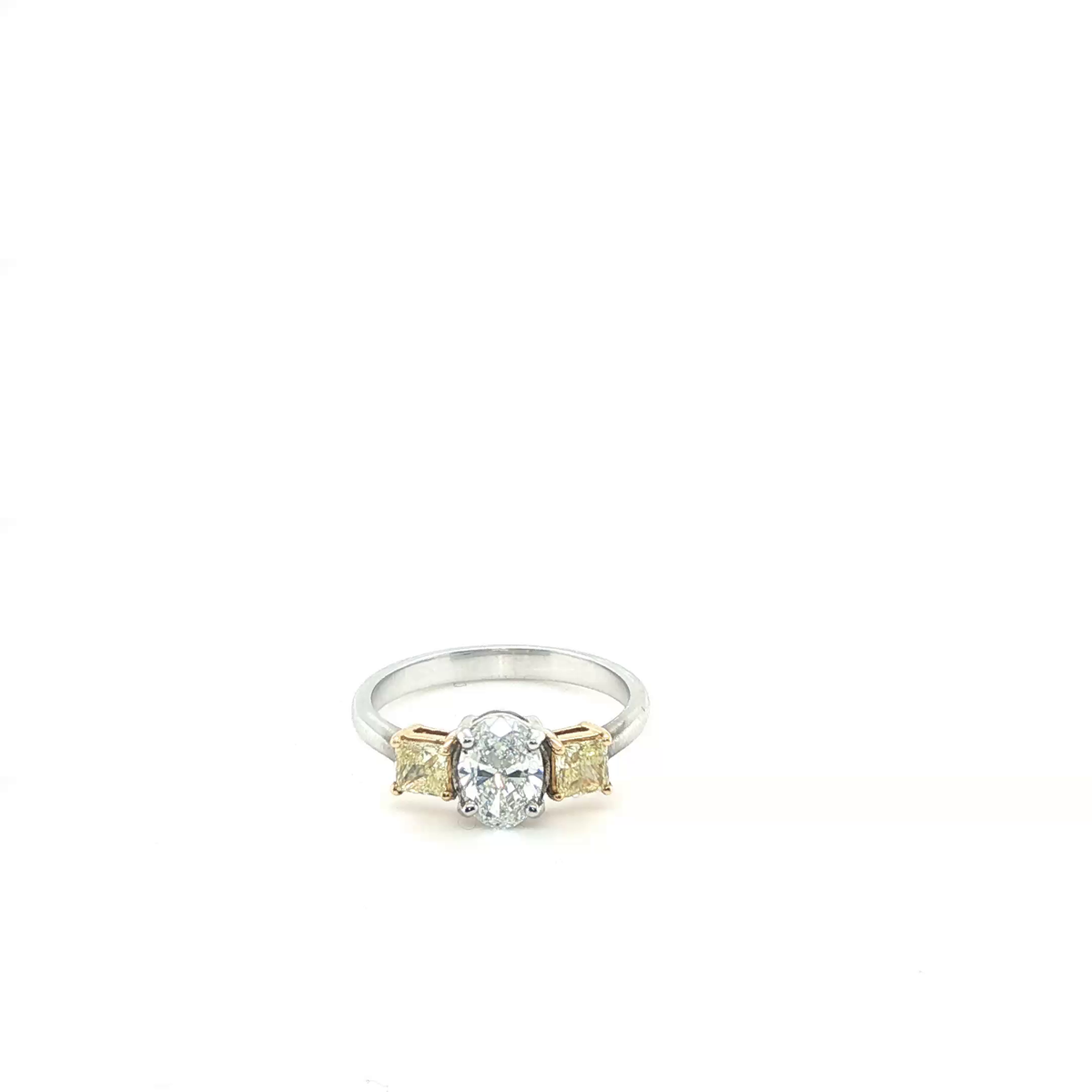 Oval Brilliant Diamond White Gold Multistone Halo Ring