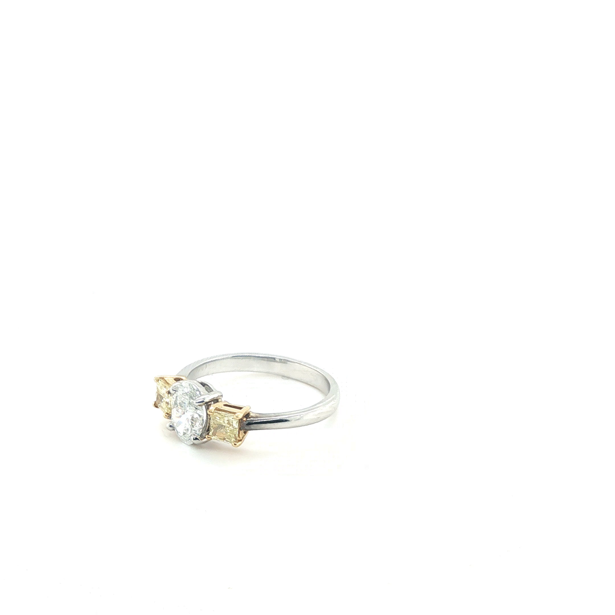 Oval Brilliant Diamond White Gold Multistone Halo Ring