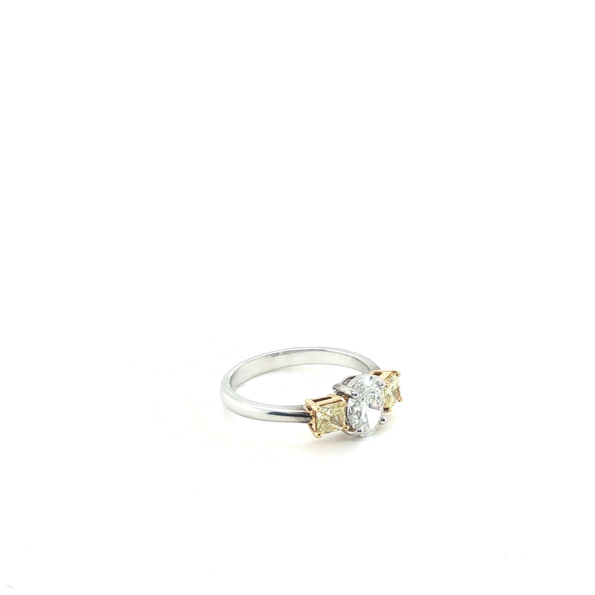 Oval Brilliant Diamond White Gold Multistone Halo Ring