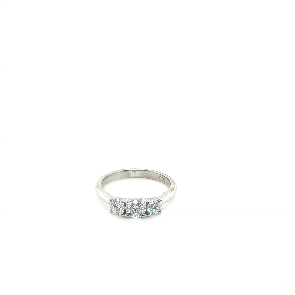 Exquisite Round Brilliant Diamond Multi-Stone Platinum Ring