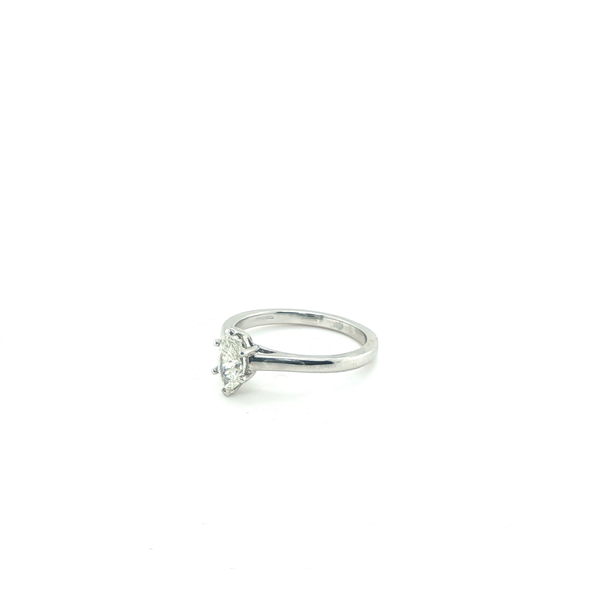 Marquise Brilliant Diamond Solitaire Ring in White Gold