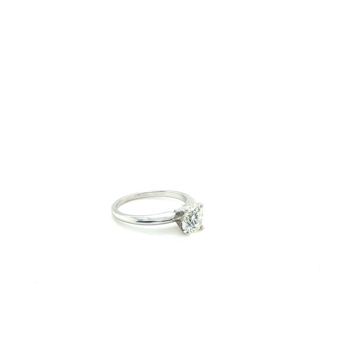 Classic Round Brilliant Cut Diamond Solitaire Ring in White Gold