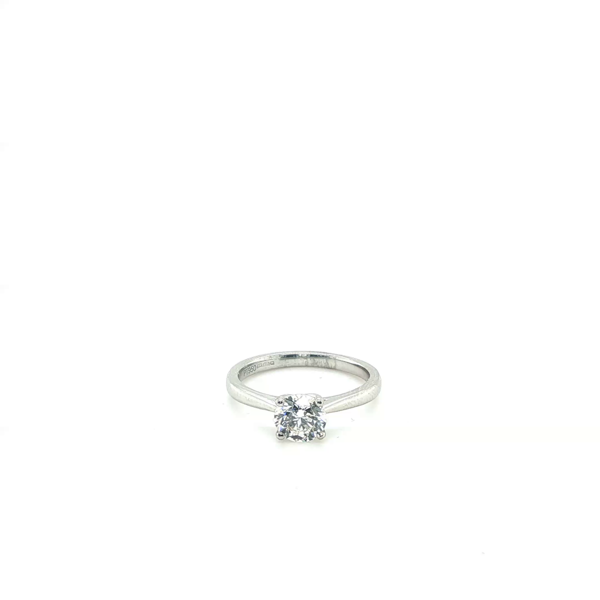 Round Brilliant Cut Diamond Solitaire Platinum Engagement Ring