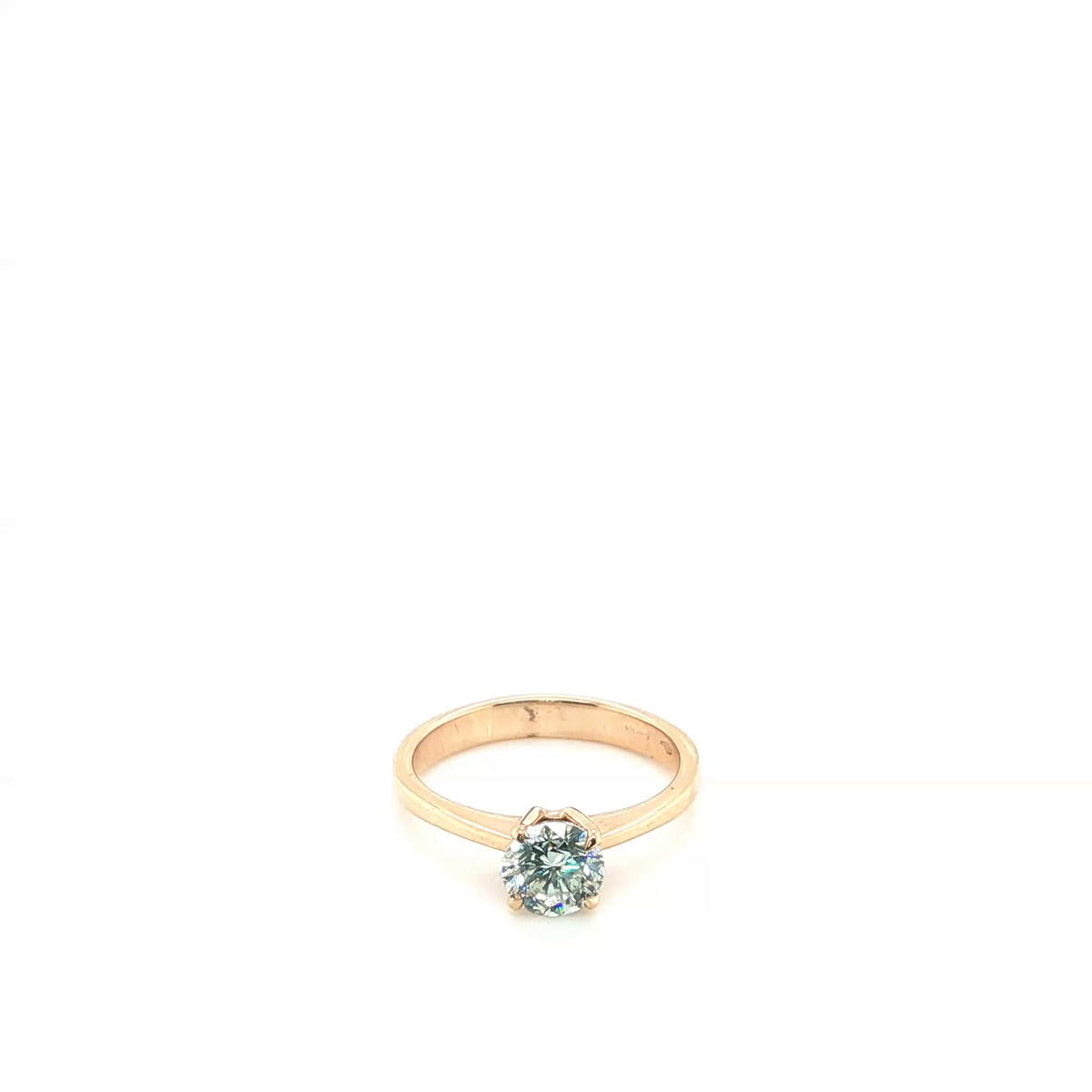 Round Brilliant-Cut Lab-Grown Diamond Solitaire Ring in Rose Gold