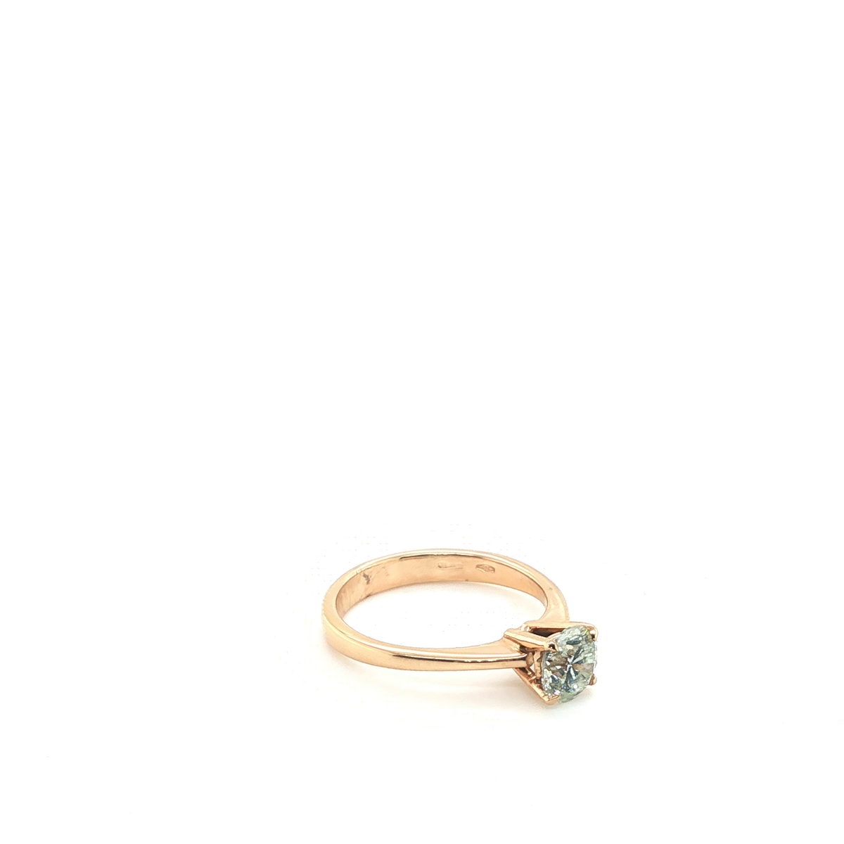 Round Brilliant-Cut Lab-Grown Diamond Solitaire Ring in Rose Gold