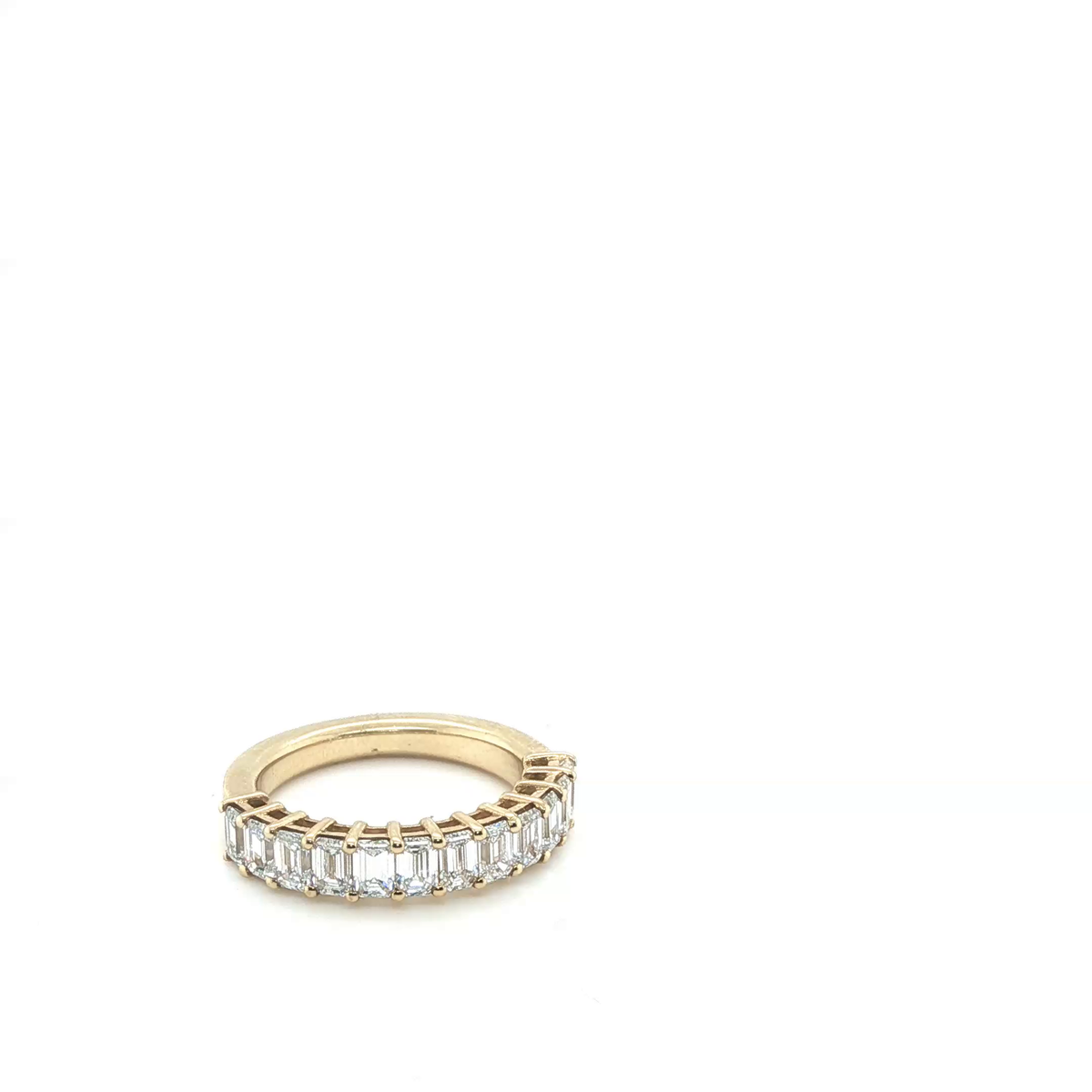 Emerald-Cut Lab-Grown Diamond Eternity Band in 14k Yellow Gold