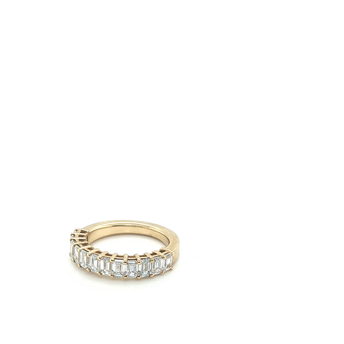 Emerald-Cut Lab-Grown Diamond Eternity Band in 14k Yellow Gold