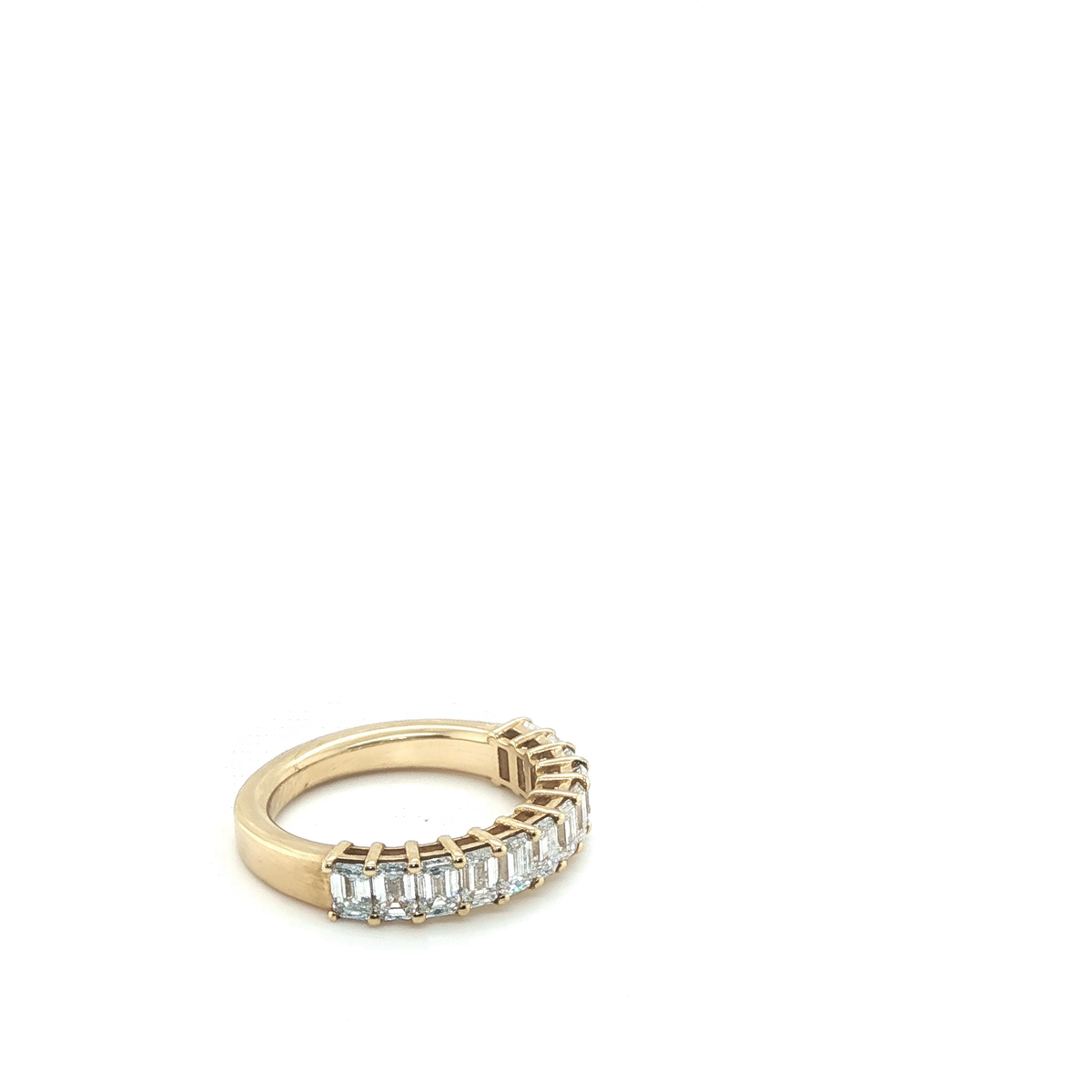 Emerald-Cut Lab-Grown Diamond Eternity Band in 14k Yellow Gold