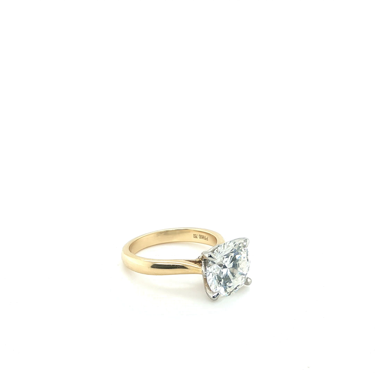 Round Brilliant Lab-Grown Diamond Solitaire Ring in Two-Tone Gold