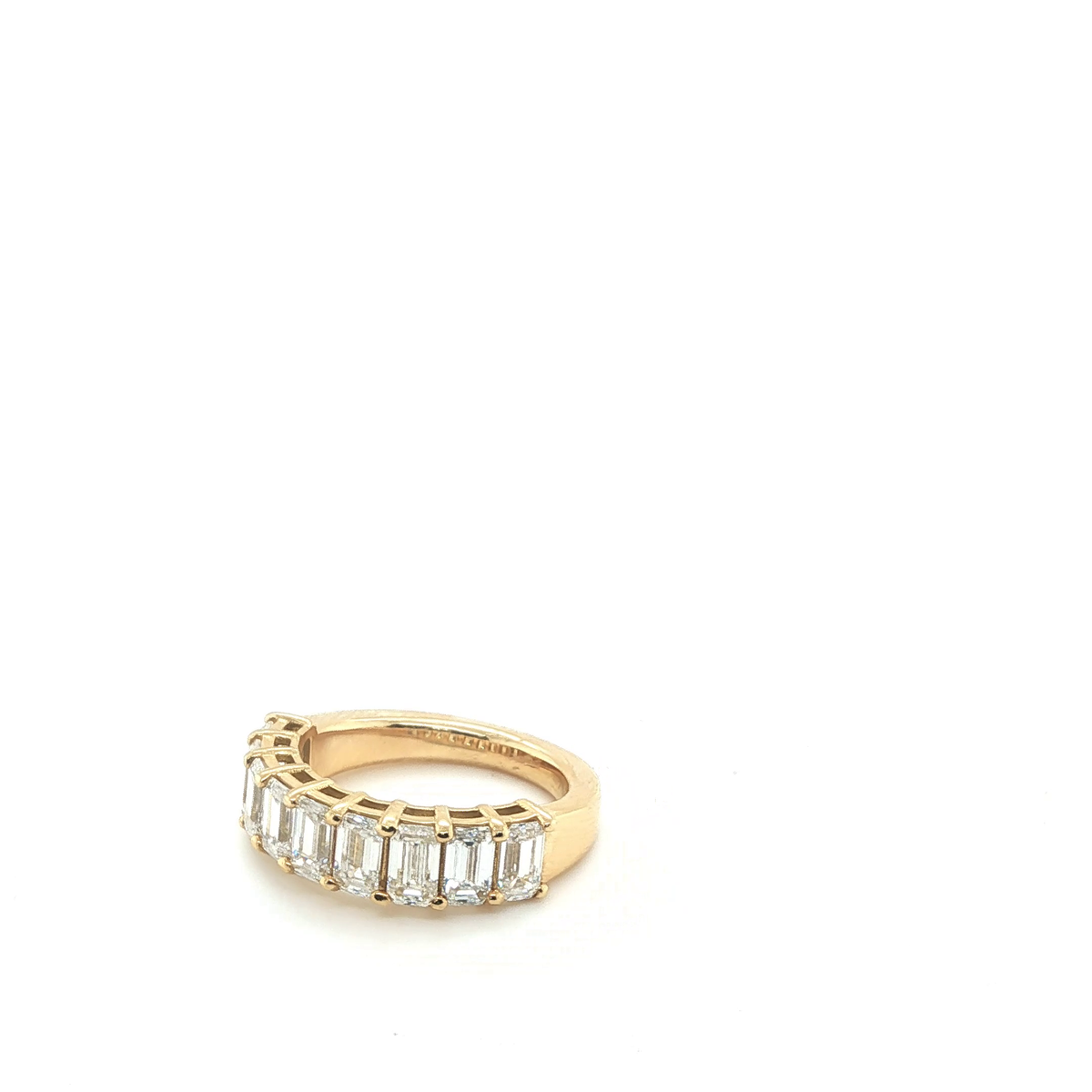 Emerald-Cut Lab-Grown Diamond Eternity Band in Yellow Gold
