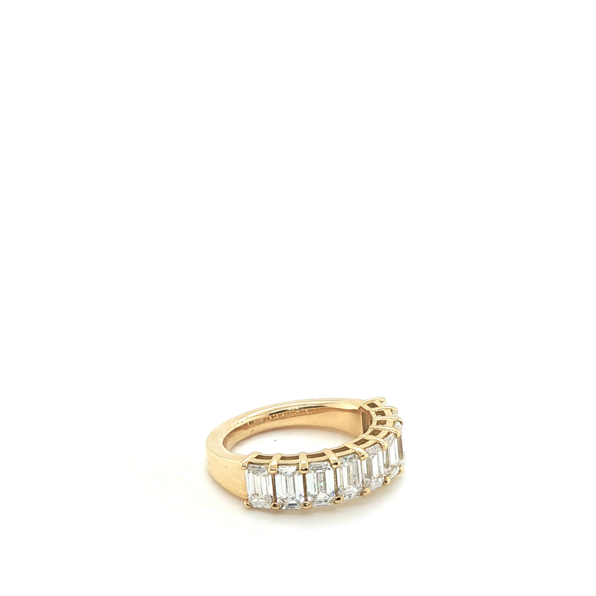 Emerald-Cut Lab-Grown Diamond Eternity Band in Yellow Gold