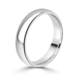 Gents 5mm Traditional Court Wedding Band