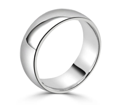 Wedding Band - Gents 8mm Soft Court Wedding Band